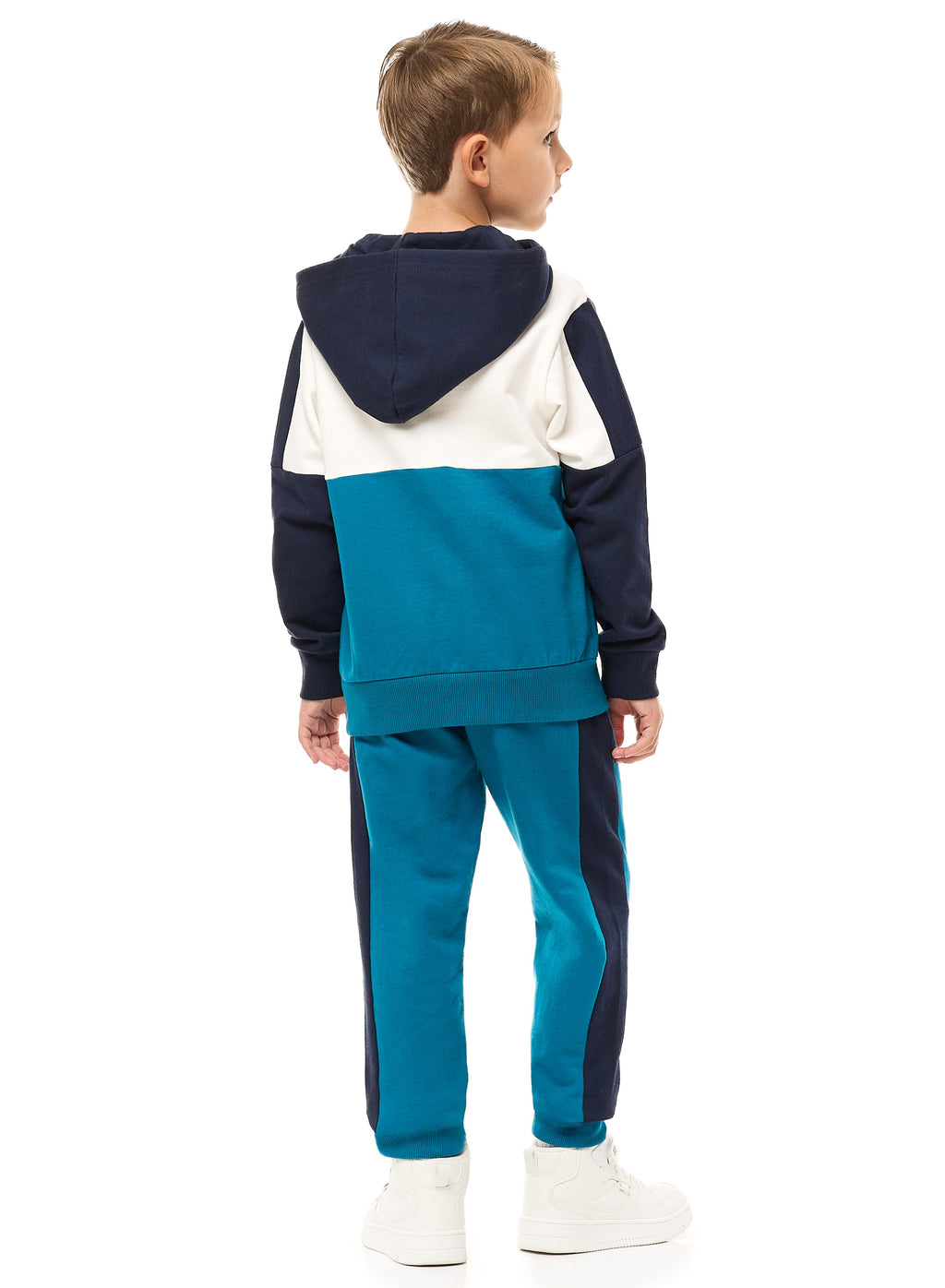 Boys' 2-Piece Half Zipper Hoodie And Jogger Set