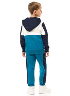 Boys' 2-Piece Half Zipper Hoodie And Jogger Set
