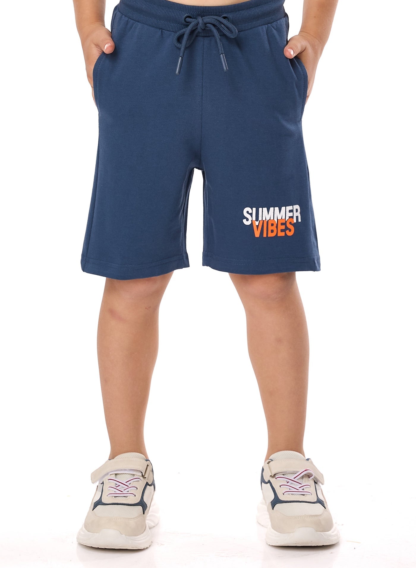 Victor and Jane Boys' 2PC Set – Summer Vibes & Beach Days -Off White and Blue