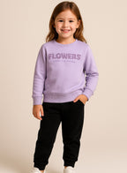 Girls' - Œflowers Make Me Happy” Sweatshirt