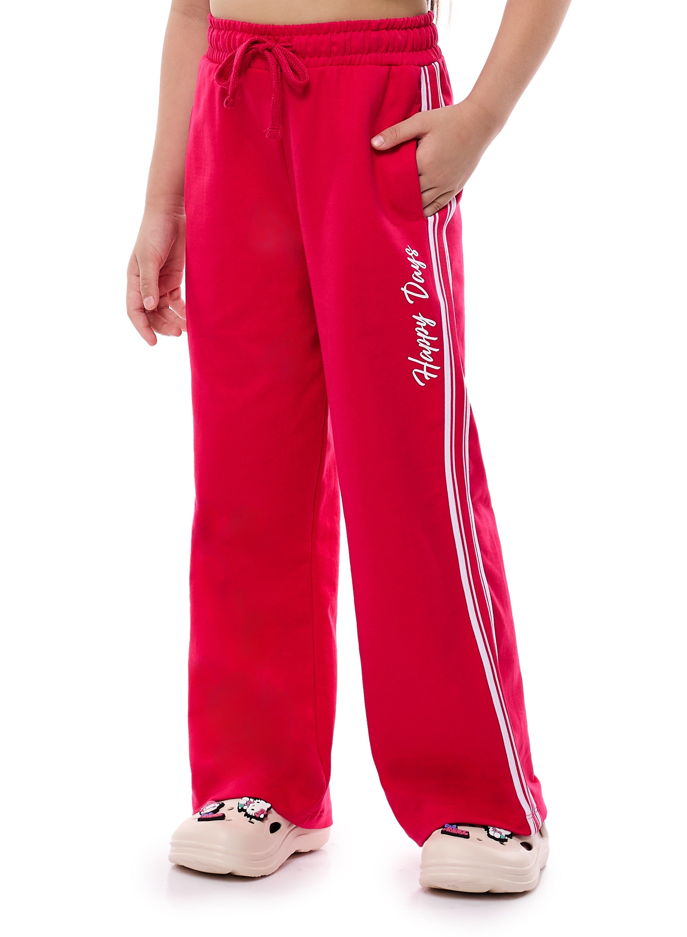 Girls 2Pc Set - Embellished Top With Matching Straight Pants