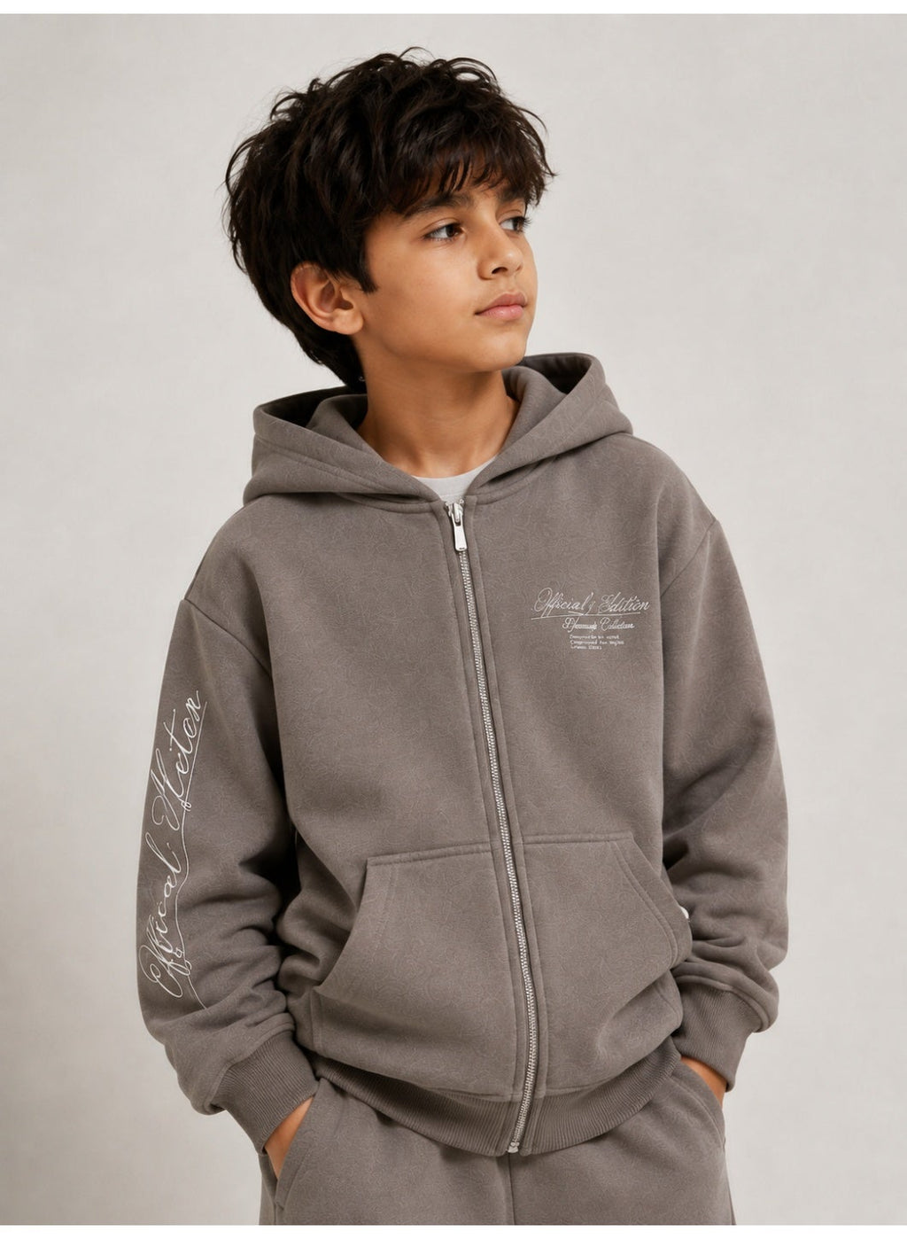 Boys’ Graphic Text Sweatshirt Hoodie and Jogger Pants Set