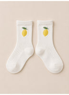 Baby Girls Lemon Print Bodysuit & Skirt Set with Sunglasses & Socks (4-Piece Set)