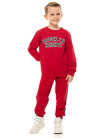 Boys' 2-Piece Sweatshirt And Jogger Set (2 -8 Yrs) -Red V