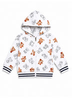 Girls 3-Piece Set – Printed Zip Hoodie, Top & Jogger Pants
