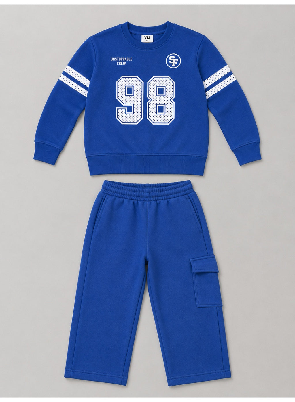 Boys’ Graphic Sweatshirt and Cargo barrel Pants Set