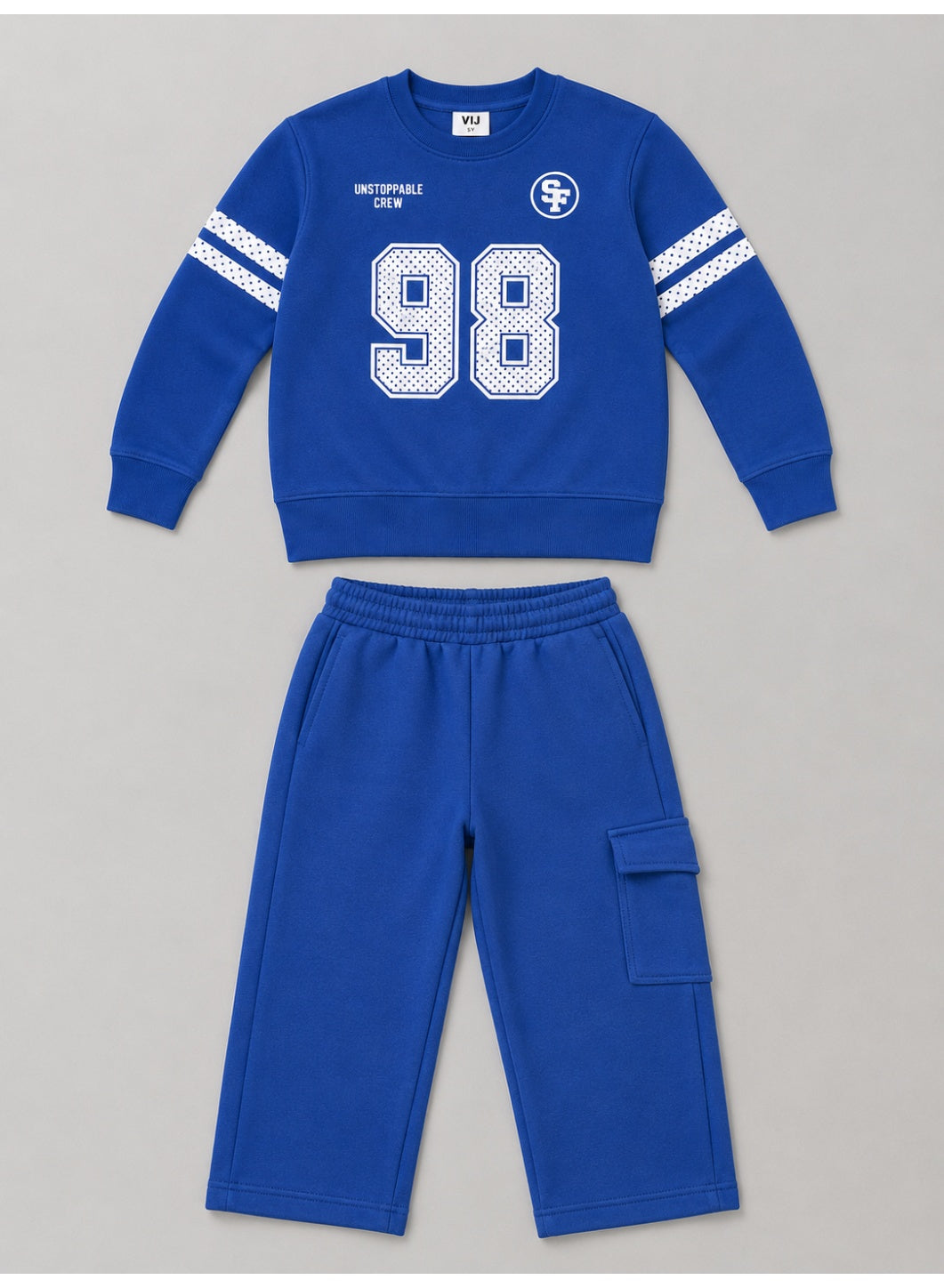 Boys’ Graphic Sweatshirt and Cargo barrel Pants Set