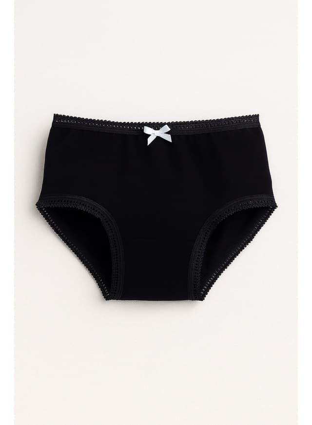 "3-Pack Girls' Briefs “ Neutral Cotton Basics In Black, White & Grey "