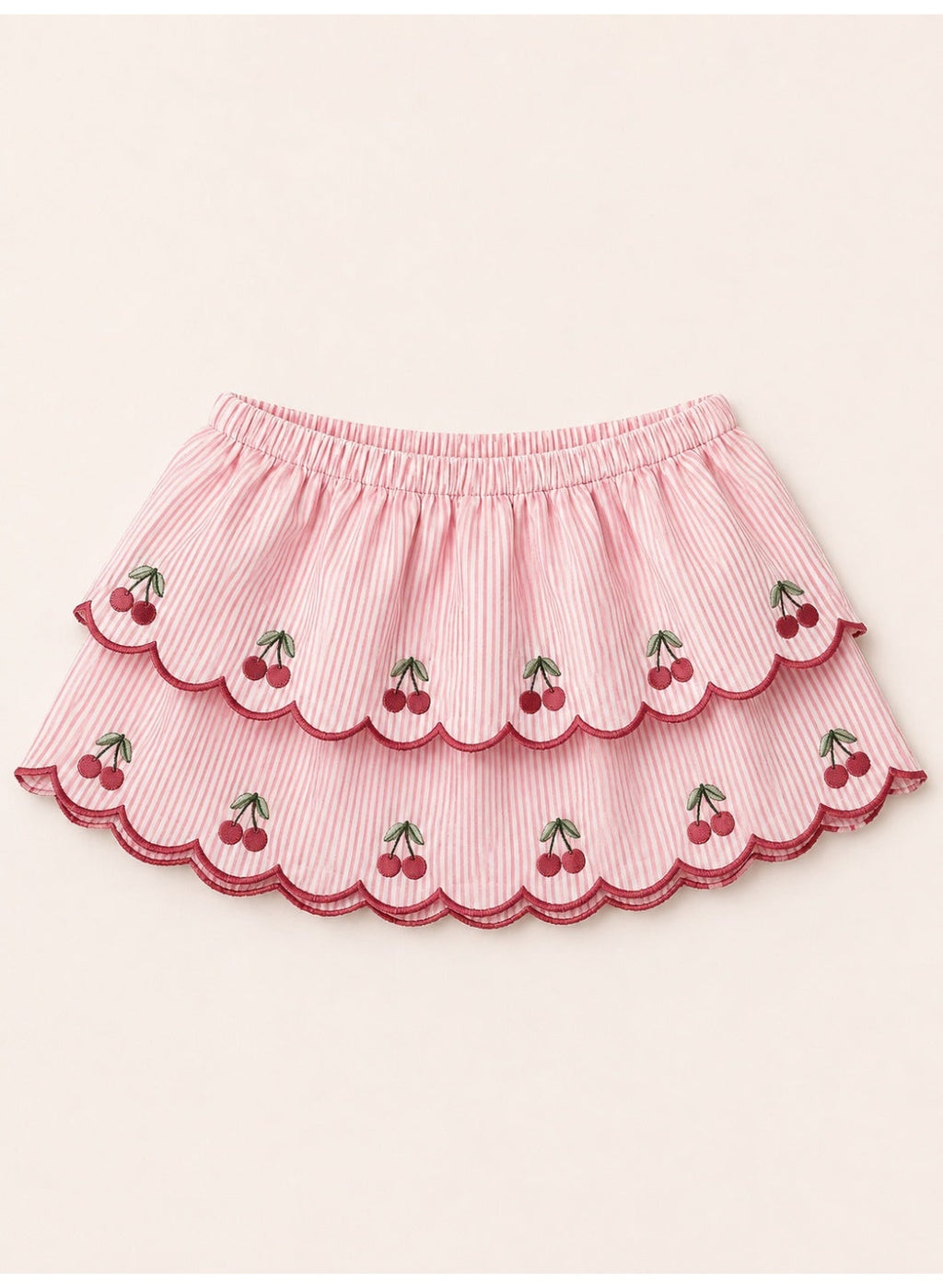 Baby Girls Cherry Print Bodysuit & Skirt Set with Sunglasses & Socks (4-Piece Set)