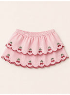 Baby Girls Cherry Print Bodysuit & Skirt Set with Sunglasses & Socks (4-Piece Set)