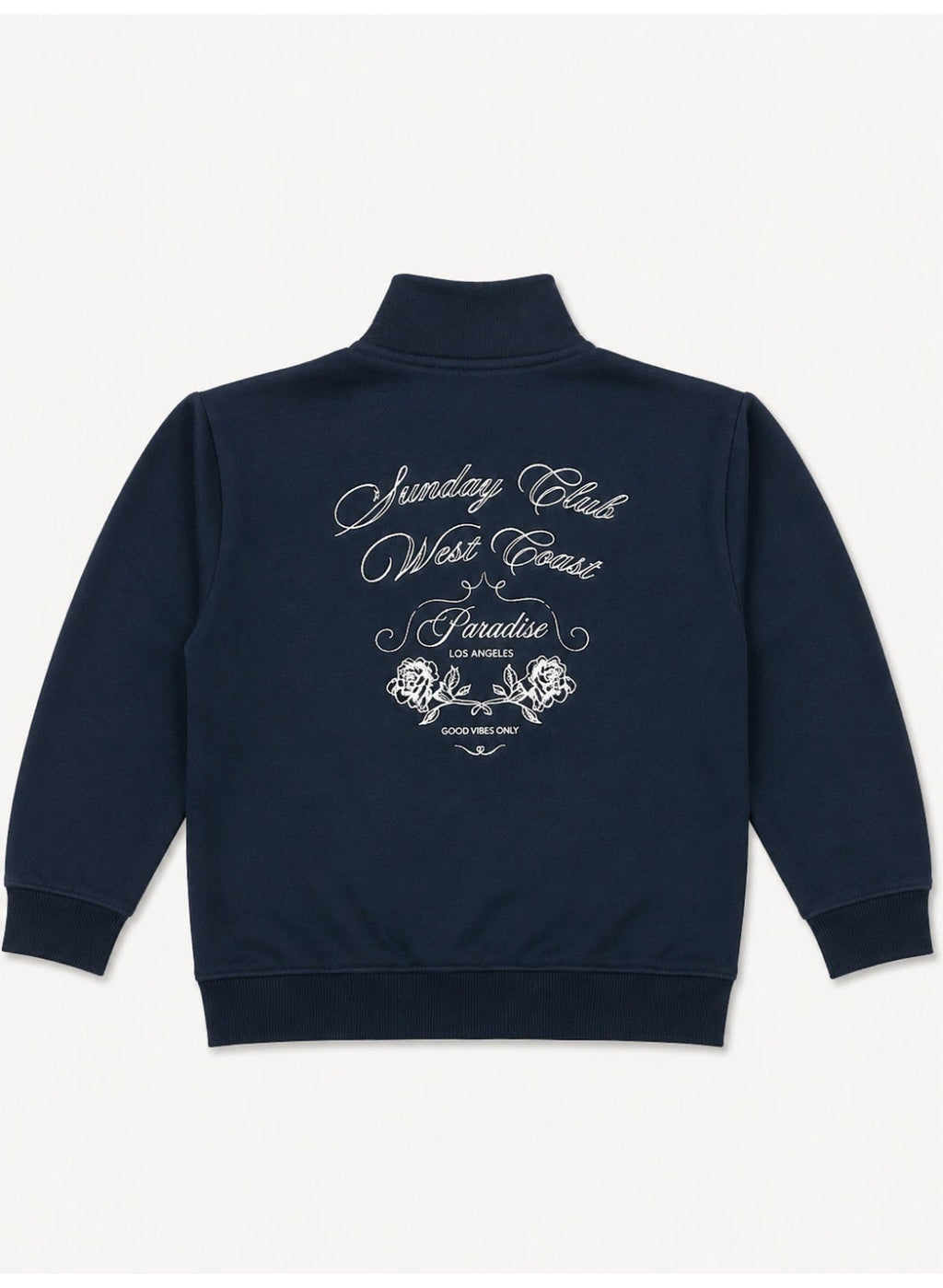 Girls Half Zip Pullover with Back Graphic Statement