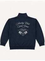 Girls Half Zip Pullover with Back Graphic Statement