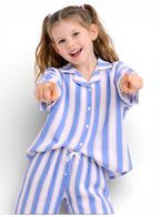 Girls Striped Shirt Pants Set