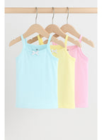 3-Pack Girls' Cotton Camisoles “ Pastel Spaghetti Strap Essentials