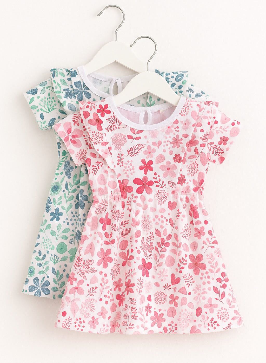 Victor And Jane - All-Over Printed Ruffle Dress (Pack Of 2)