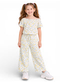 Girls Floral Pants Top Set
