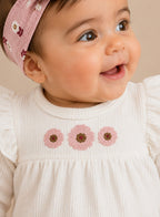 Baby Girls Long Sleeve Bodysuit and Ruffle Pants Set with Headband (3-Piece)