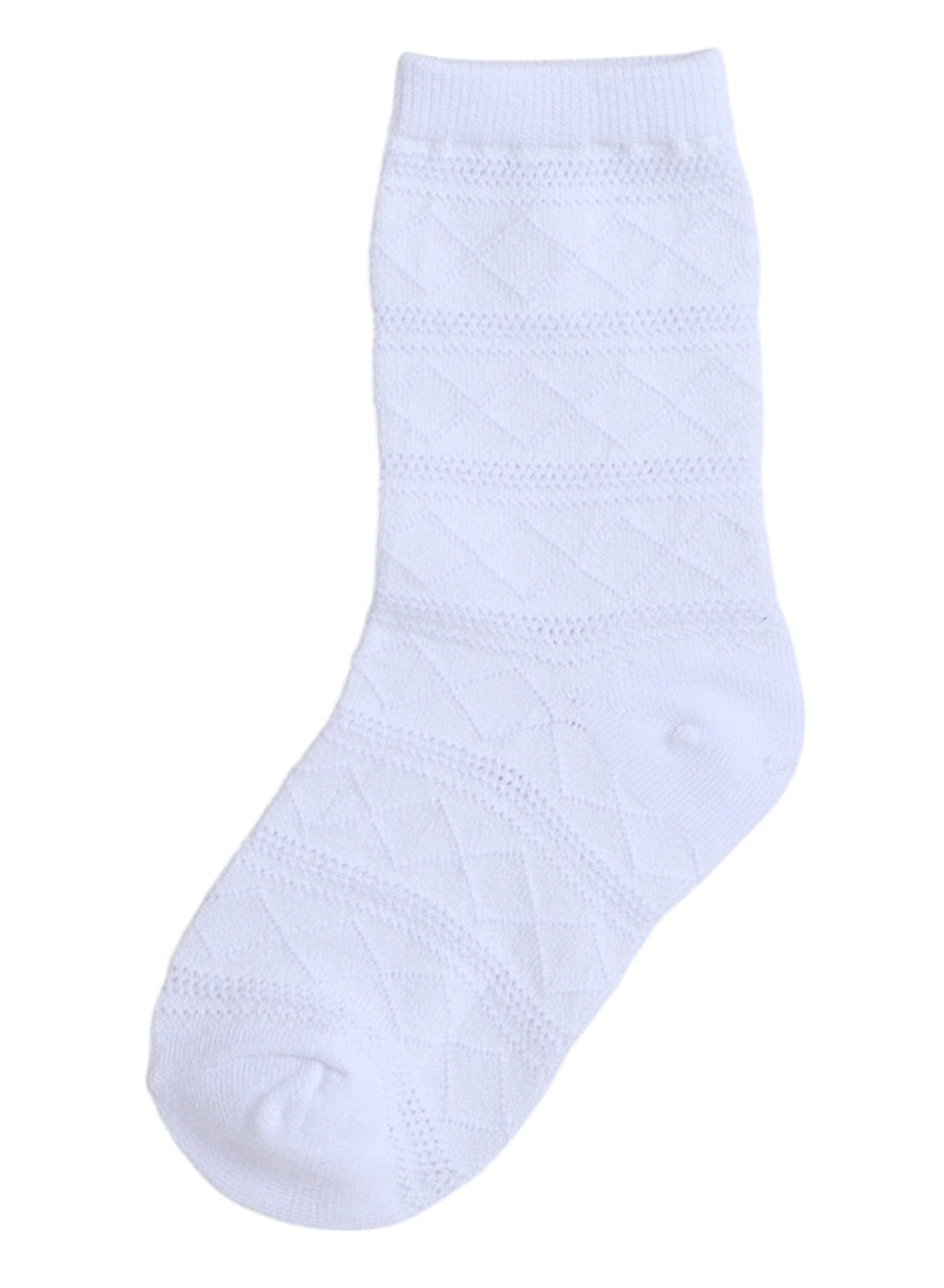 Girls 3 Pairs Textured Crew Length School Socks