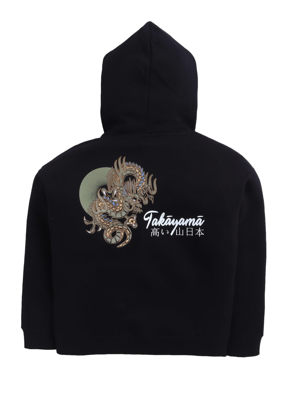 Boys' Black "Takigami Dragon" Graphic Hooded Sweatshirt