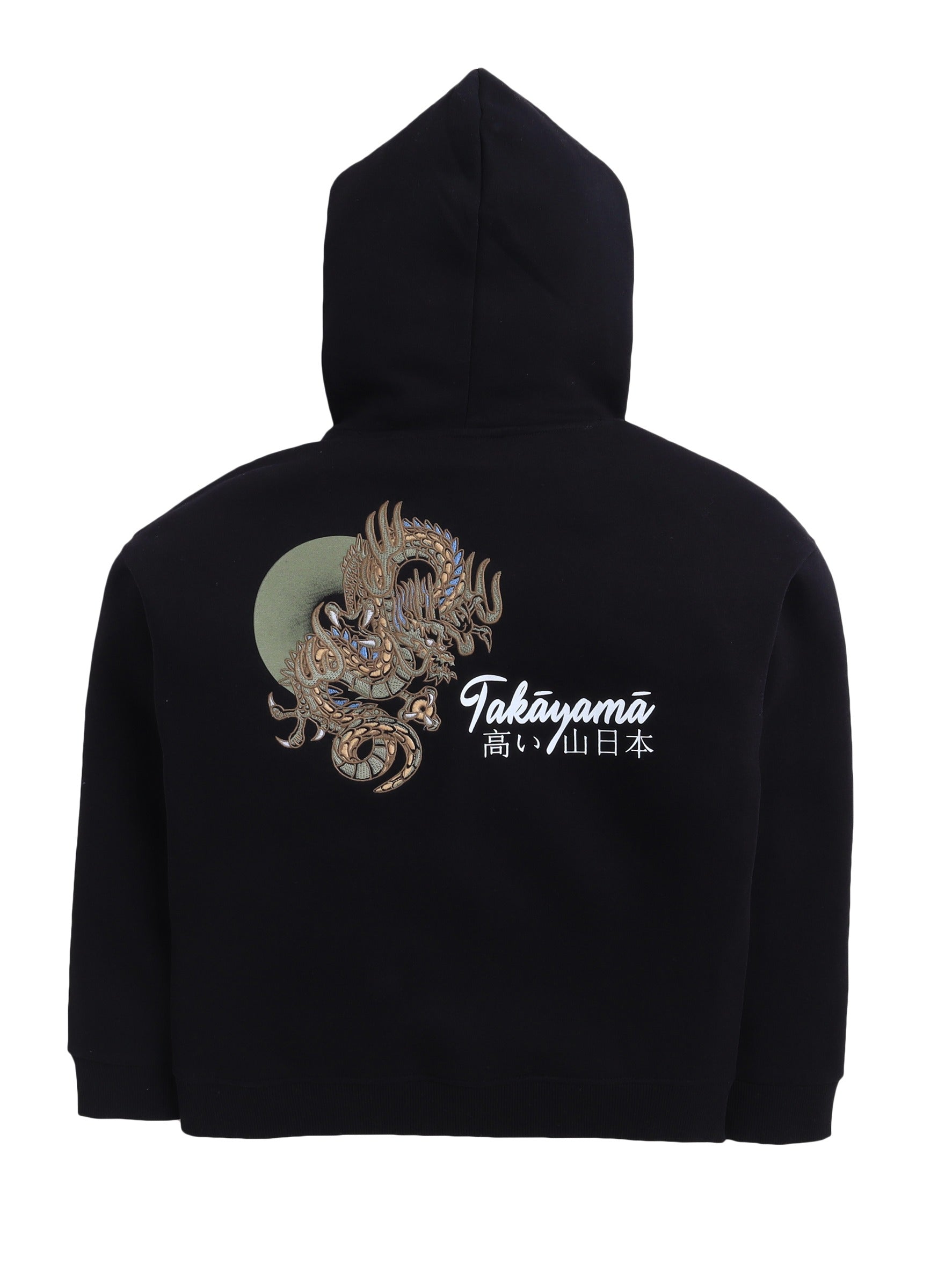 Boys' Black "Takigami Dragon" Graphic Hooded Sweatshirt
