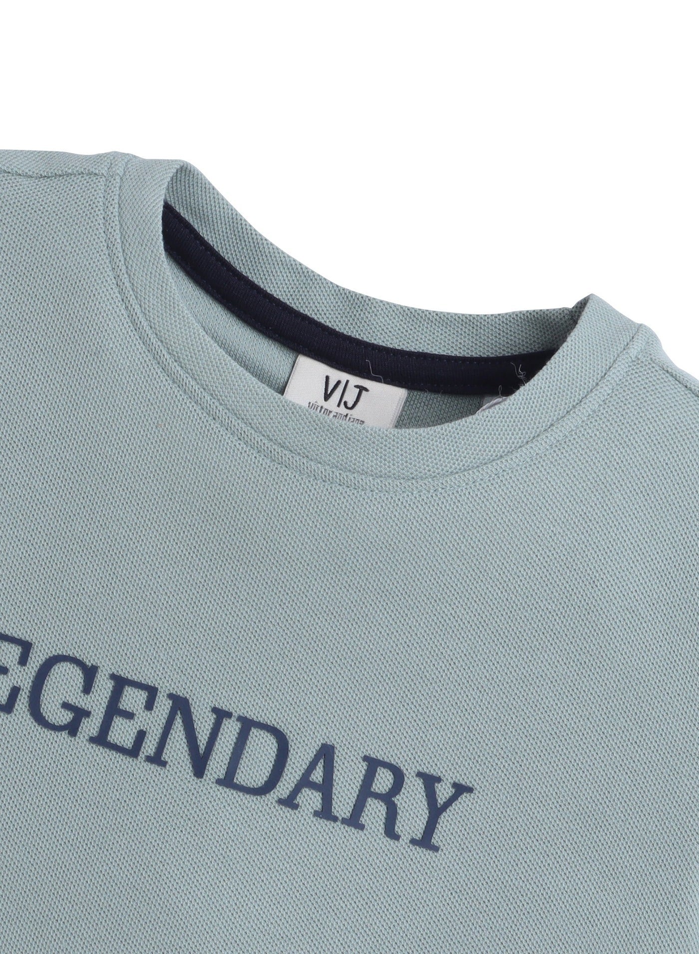 Junior Boys T-Shirt – “LEGENDARY” Slogan – Soft Blue (2Y-9Y)