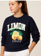 Limon Espaã±A Graphic Sweatshirt “ 100% Cotton Fleece | Puff Print