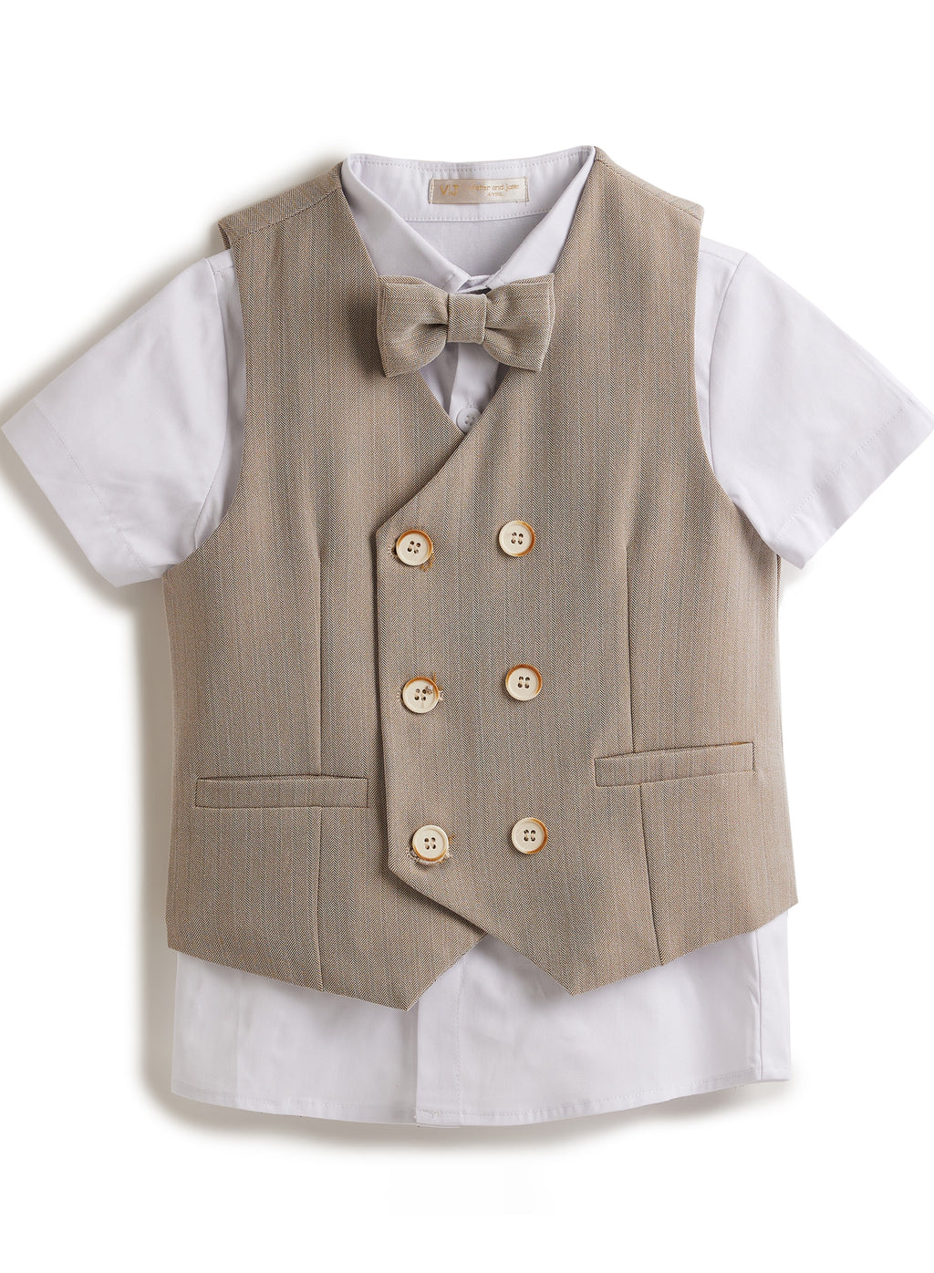 Waistcoat Shirt Shorts Set