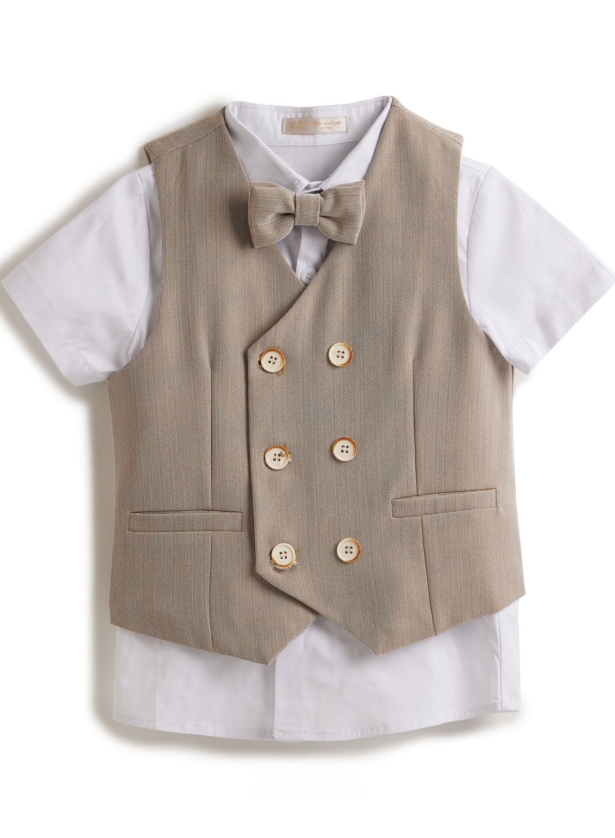 Waistcoat Shirt Shorts Set