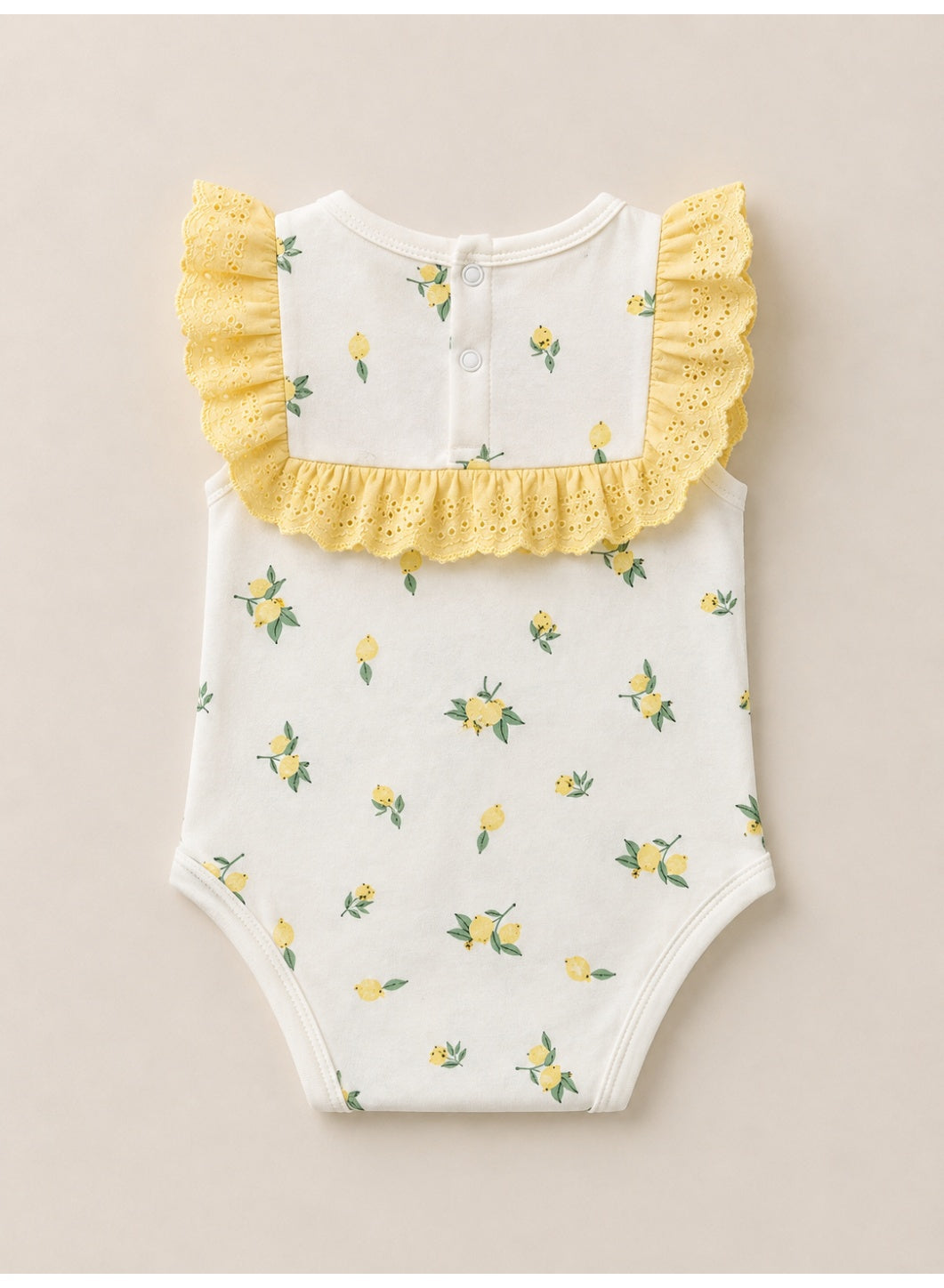 Baby Girls Lemon Print Bodysuit & Skirt Set with Sunglasses & Socks (4-Piece Set)