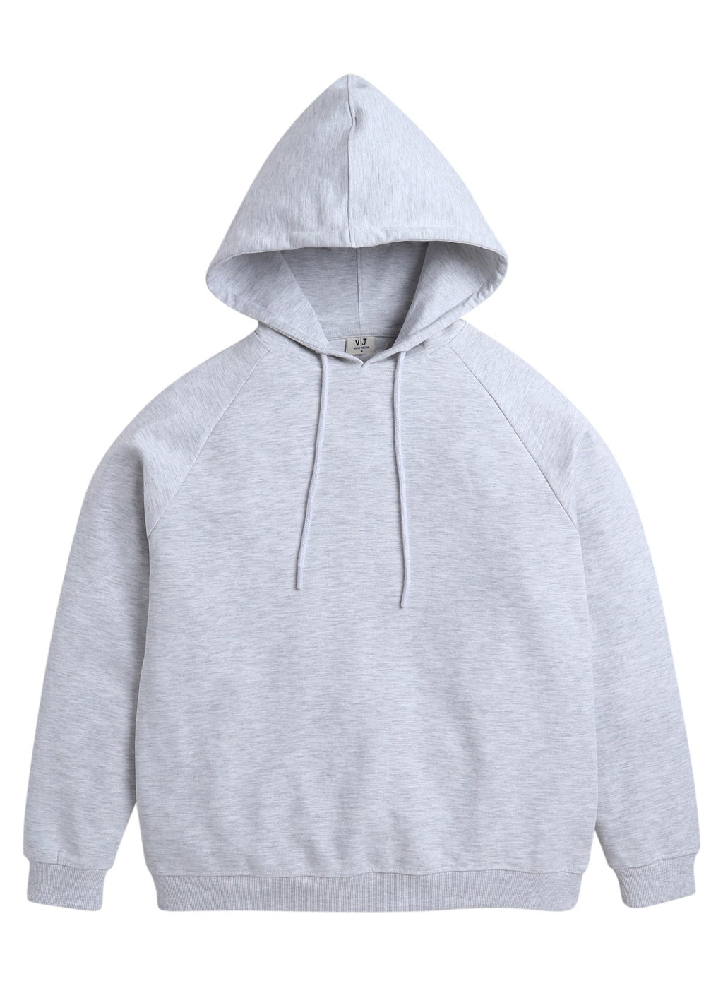 Light Grey Hoodie With Drawstring  “ 100% Cotton Fleece