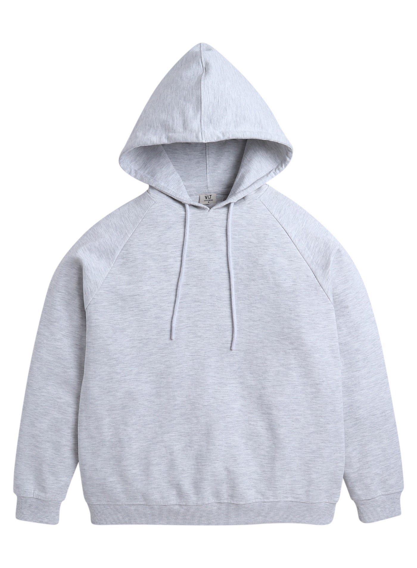 Light Grey Hoodie With Drawstring  “ 100% Cotton Fleece