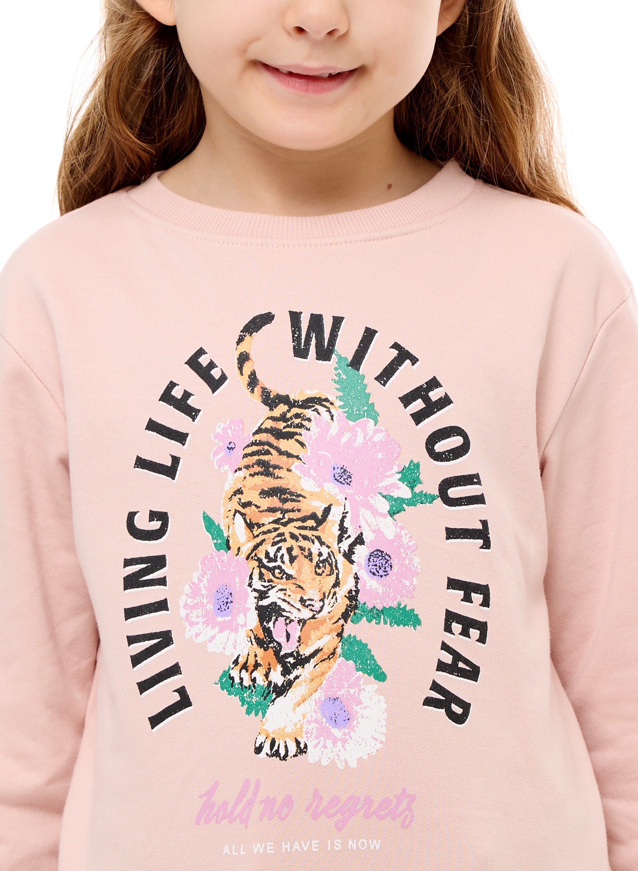 Graphic And Glitter Printed Sweatshirt
