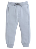 Dirkje Penguin Printed & Embroidered Full Sleeves Sweatshirt And Joggers Set - White/Blue