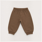 victor and jane boys brown polyester blend jogger pants with an elastic waistband and ribbed cuffs