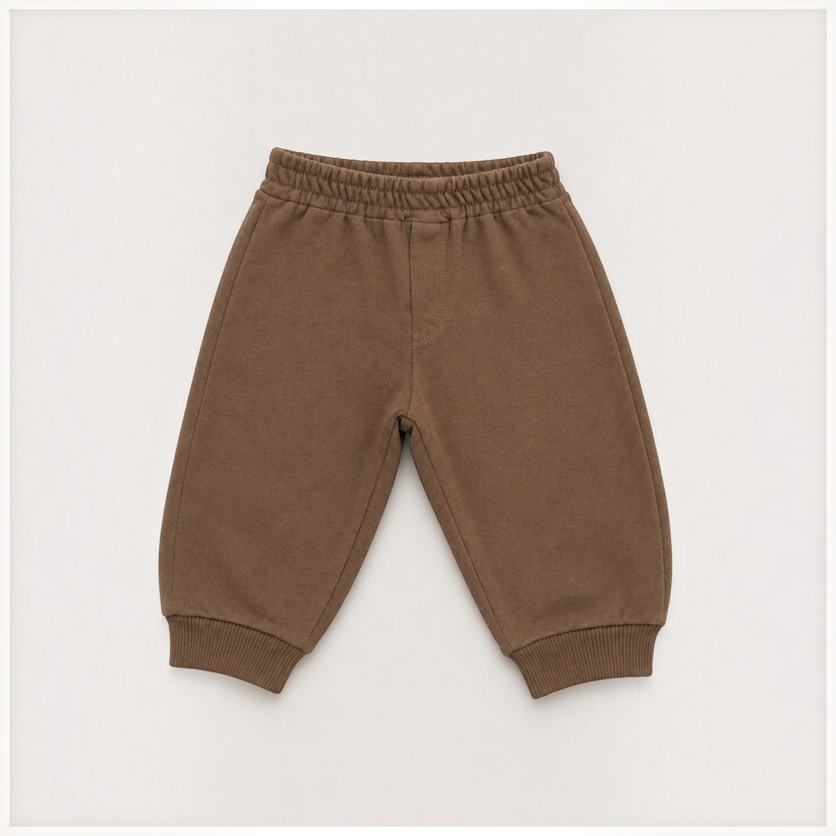 victor and jane boys brown polyester blend jogger pants with an elastic waistband and ribbed cuffs