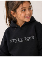 Girls Text Print Hoodie Sweatshirt