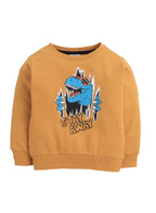 Boys' Mustard Yellow"Stay Away Dino" Graphic Sweatshirt