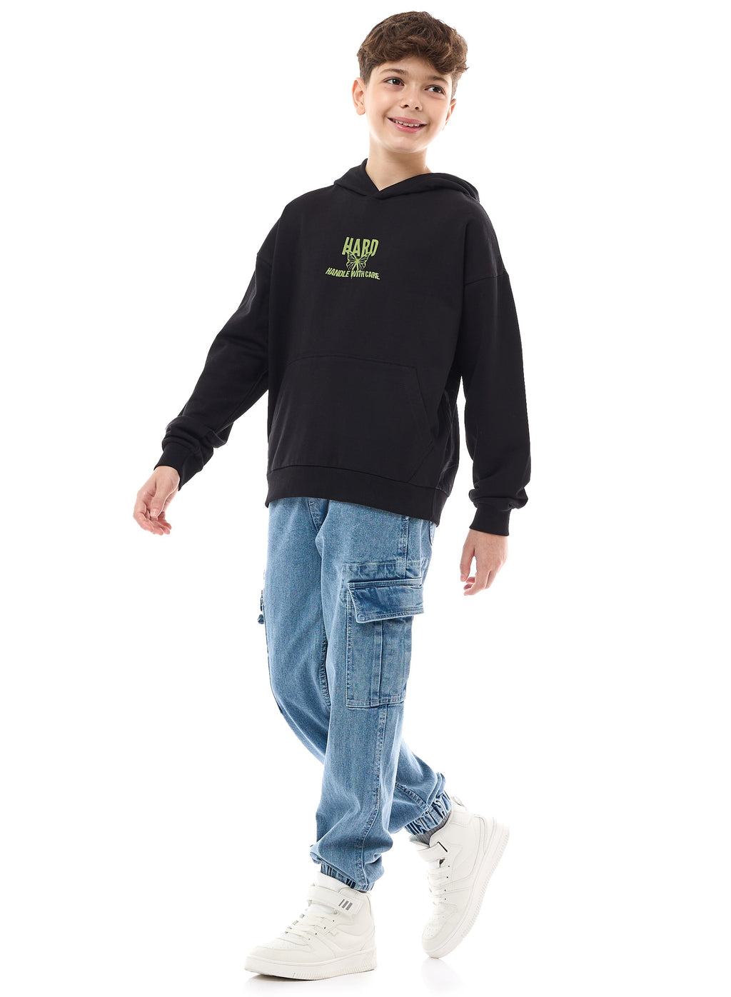 Boys' Hoodie With Bid Back Print