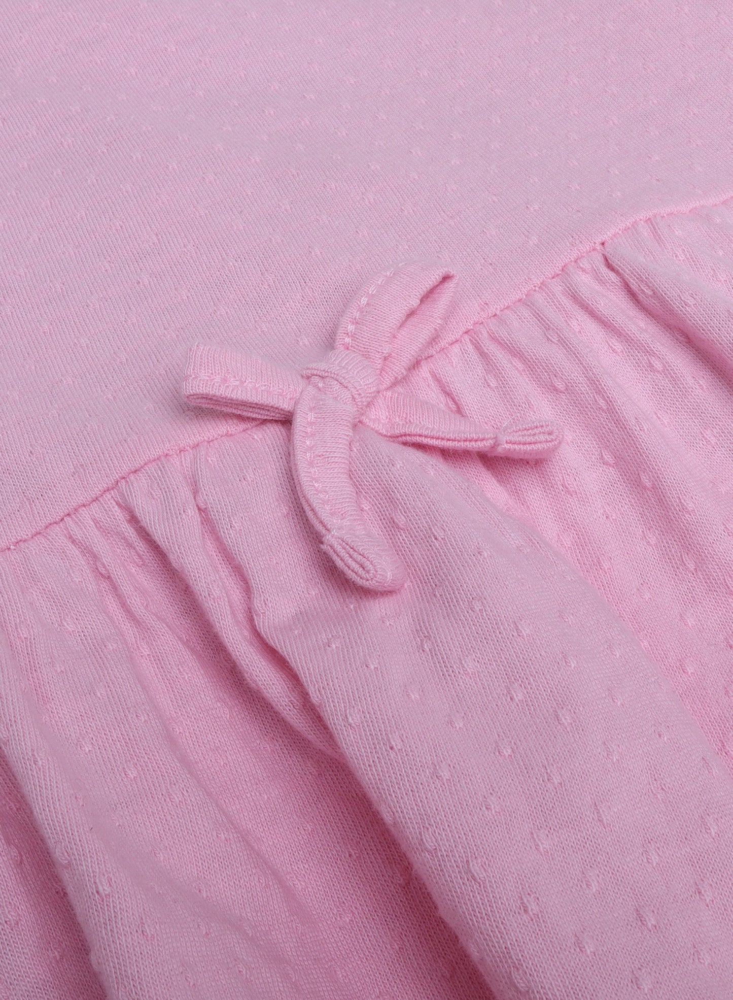 Girls' Ruffle Cotton Dress, Solid Color