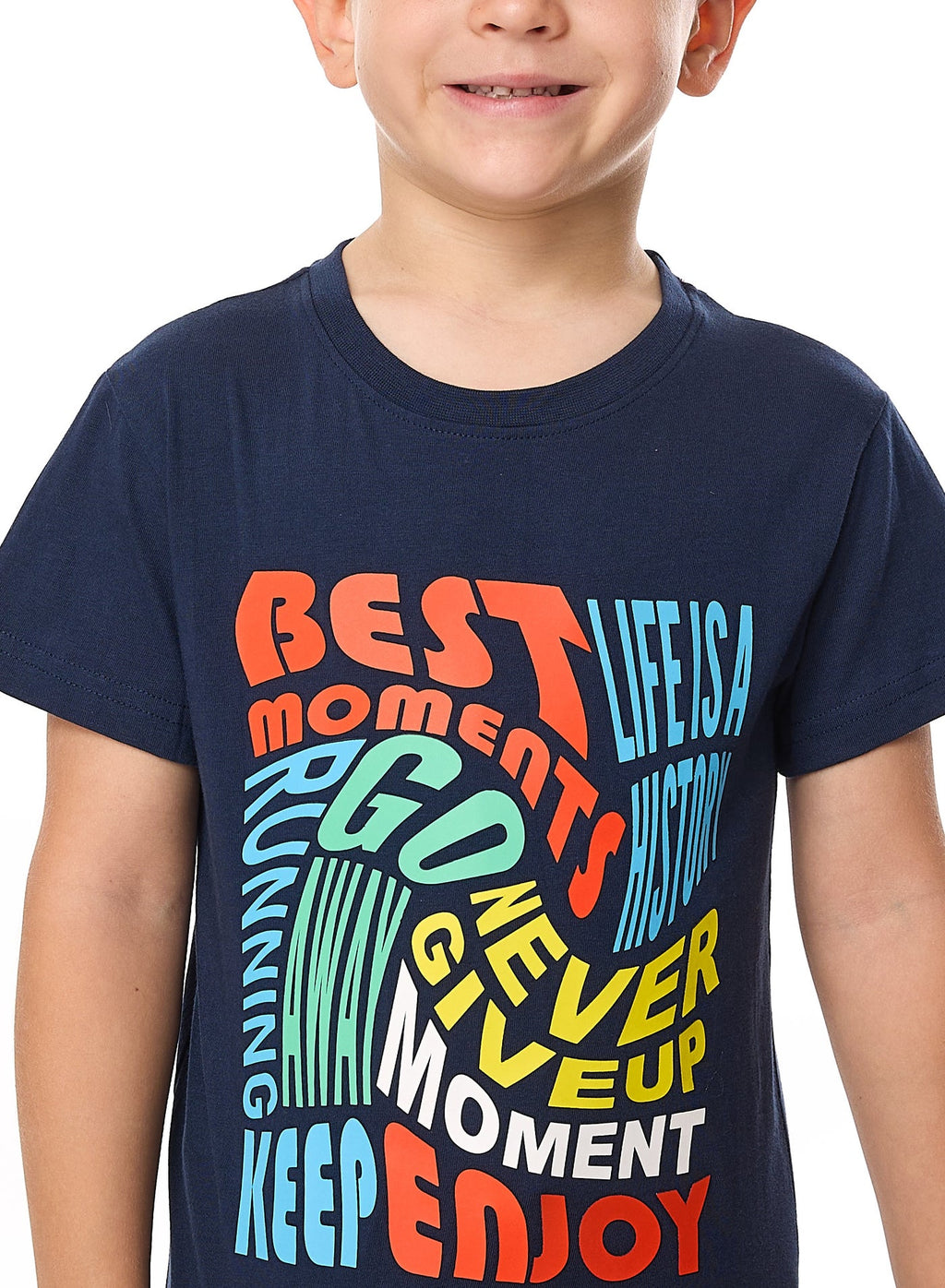 Victor And Jane Boys' 2Pc Set “ Best Moments - Navy & Orange