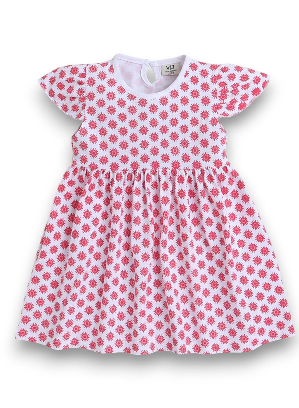 Victor And Jane - All-Over Printed Cap Sleeve - Dress (Pack Of 2)
