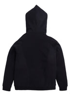Women'S Black Hooded Sweatshirt - 100% Cotton Fleece