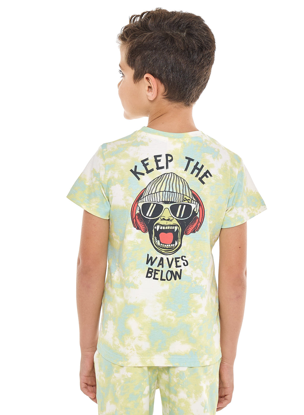 Victor And Jane Boys' 2Pc Set “ "Keep The Waves Below" All Over Print