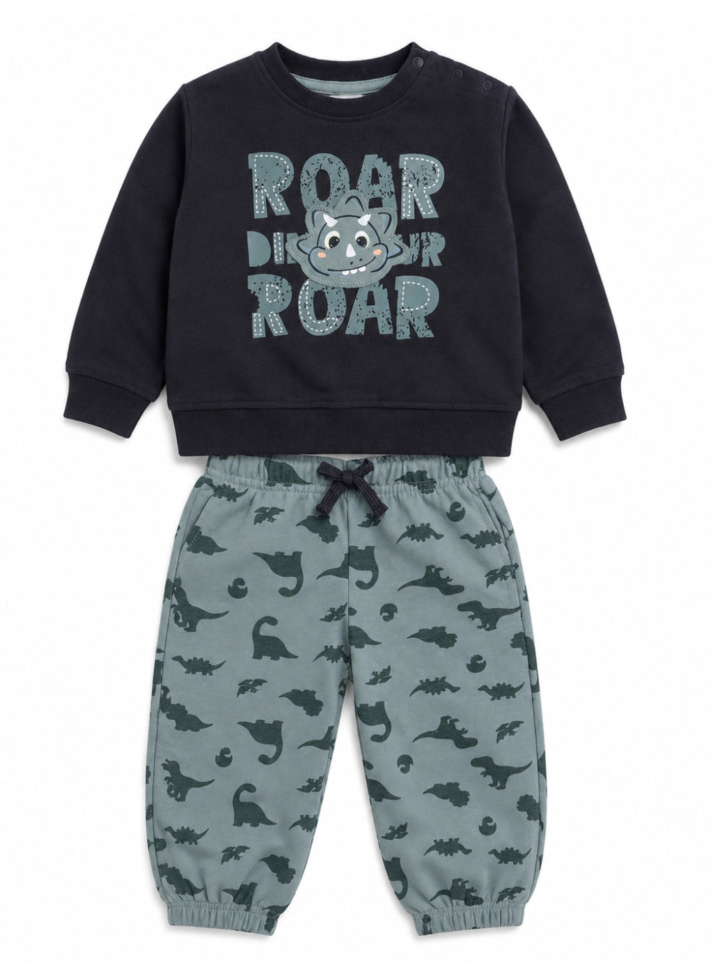 Baby Boys Dinosaur Print Sweatshirt & Jogger Set