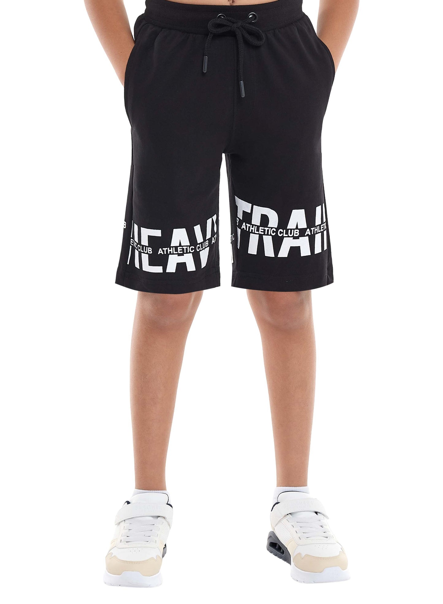 Victor and Jane Sr Boys' Slogan Print Set - Black