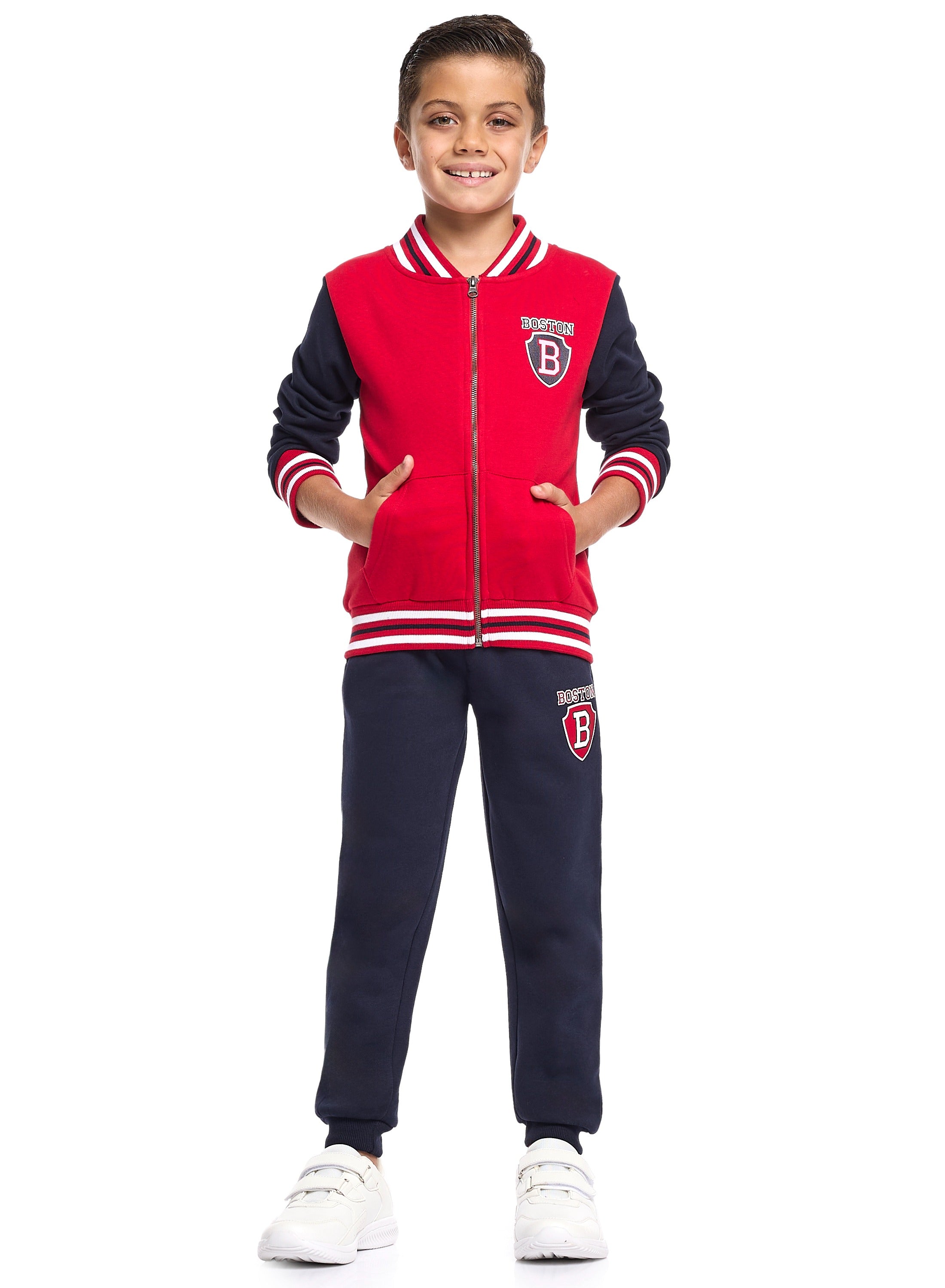 Boys’ 2-Piece Zipper Jacket &Amp; Jogger Set