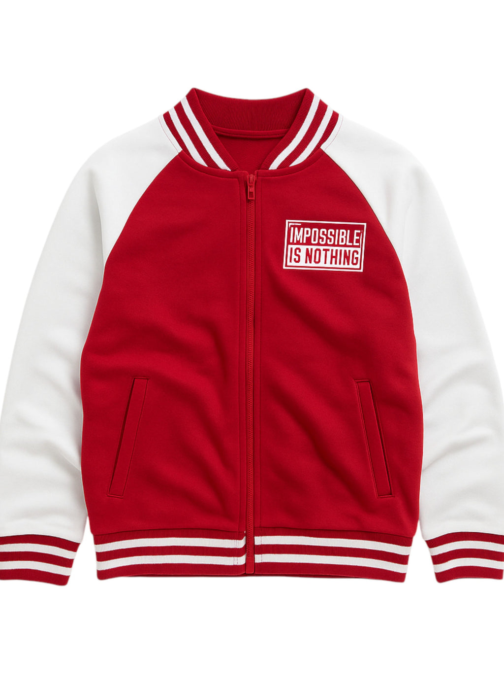 Boys' Trendy Red & White Sports Tracksuit “ Break The Rule Print