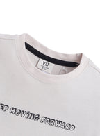 Junior Boys Beige ˜Keep Moving Forward’ Cotton T-Shirt