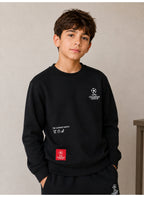 Boys’ Front and Back Graphic Sweatshirt and Barrel Jogger Pants Set