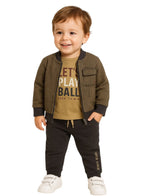 3Pc Pants Jacket Top Set